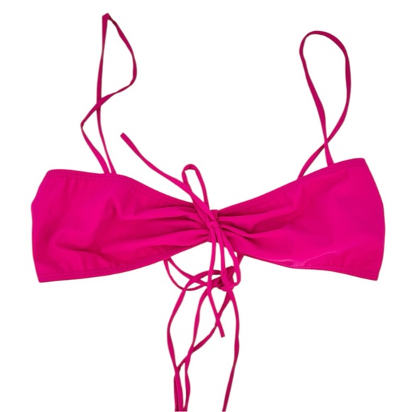 [relisted] NWOT Maryam Nassir Zadeh Rio Pink Fuchsia Bandeau Bikini Swim Top - Picture 5 of 12